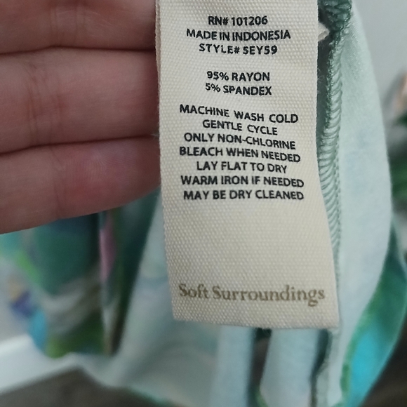 Soft Surroundings Santiago Sleeveless Tank Maxi Dress Pockets Monét Size 1X - Picture 4 of 6